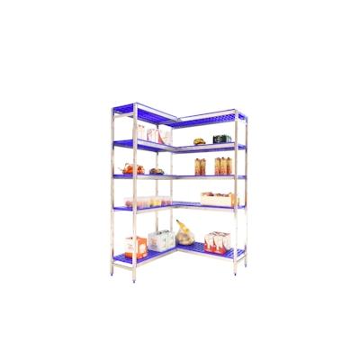 SimonRack Simoninox Edelstahl-Eckregal 5 Fachböden aus Polypropilen 2000x1660x400 mm (Höhe x Länge x Breite) Image