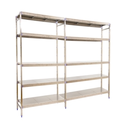 SimonRack Simoninox Edelstahl-Regal Grundregal SIMONINOX 5 Fachböden 1600x3290x400 mm (Höhe x Länge x Breite) Image