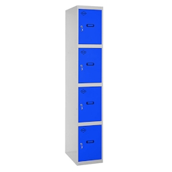 SimonRack Metallschrank 4 Türen GRUNDMODUL Zerlegt GRAU/BLAU 1800x400x500 mm (Höhe x Länge x Breite) Image