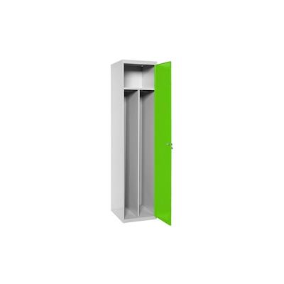 SimonRack Metallschrank 1 Tür GRUNDMODUL Zerlegt und mit Inneneinteilung GRAU/GRÜN 1800x500x500 mm (Höhe x Länge x Breite) Image