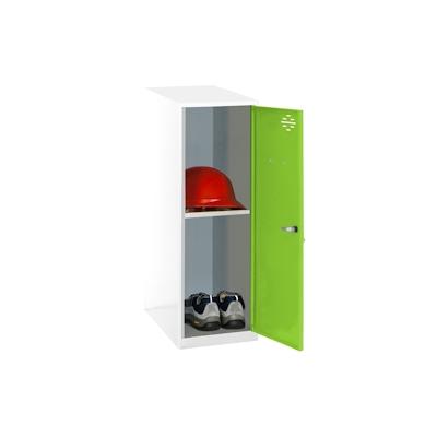SimonRack Metallschrank mini zerlegt + Regalboden WEISS/GRÜN 915x400x500 mm (Höhe x Länge x Breite) Image