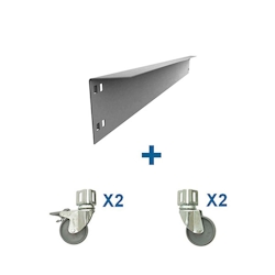 1200 mm GRAU Traverse + 4 Rollen (2 mit bremse und 2 ohne Bremse) für Simonrack-Werkbank, ingesamt 120 kg. Image