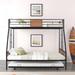 Versatile Sleeping Solution: Twin over Full Size Bunk Bed with Trundle, Metal Bed Frame for Kid's Bedroom, Guest Room, or Dorm