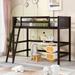 Solid Wood Twin Size Loft Bed Frame with Long Ladder - Affordable Kids' Bedroom Furniture - Solid Wood Slats Support