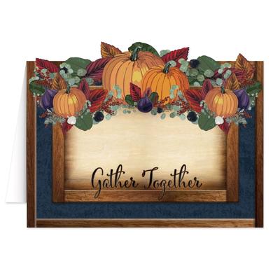 Pack of 8 Fall Harvest Gather Together Table Place Cards 4.25" x 3"