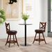 Gymax Swivel Bar Stools Set of 4 24 Inch Counter Height Bar Chairs w/