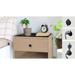 White Melamine Nightstand with Wireless Charging - USB Ports - Smart LED Light - Stylish and Convenient