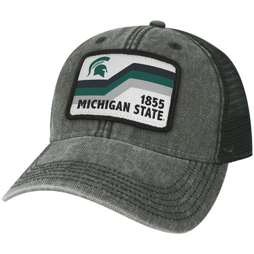 Michigan State Spartans Sun & Bars Dashboard Trucker Snapback-Mütze für Herren, Schwarz