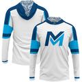 Men's ProSphere White Mid Michigan College Throwback Logo Long Sleeve Hoodie T-Shirt