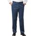 Men's Big & Tall KS Signature Easy Movement® Plain Front Expandable Suit Separate Dress Pants by KS Signature in Slate Blue (Size 46 38)