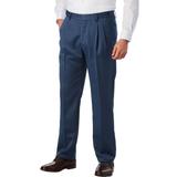Men's Big & Tall KS Signature Easy Movement® Pleat-Front Expandable Dress Pants by KS Signature in Slate Blue (Size 42 38)