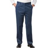 Men's Big & Tall KS Signature Easy Movement® Plain Front Expandable Suit Separate Dress Pants by KS Signature in Slate Blue (Size 72 38)