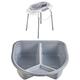 Bundle aus Rotho Babydesign TOP Badestation, Mit Baby Badewanne, Wannenständer, Wanneneinsatz und Ablaufschlauch, 0-12 Monate, Stone Grey, Rotho Babydesign Waschschüssel, 4l, Ab 0 Monate,