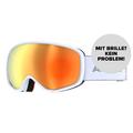 ATOMIC REVENT STEREO Skibrille - Light Grey - Skibrillen mit Blendschutz - Hochwertig verspiegelte Snowboardbrille - Brille mit Live Fit Rahmen - Skibrille mit Doppelscheibe