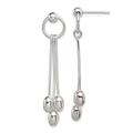 925 Sterling Silver Polished Post Earrings Long Drop Dangle Earrings Measures 45x10mm Wide Jewelry Gifts for Women