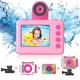 Tosaju Kids Action Camera Digital Camera Video Camera Waterproof Helmet Camera for Kids Outdoor Sport 20 MP HD 1080P Kids Camera Selfie Underwater Camera with 2.0 Inch Screen 32GB SD Card Pink