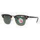 Ray-Ban CLUBMASTER Red Havana Crystal Green Polarized 51mm RB3016 990/58 Polarized Sunglasses