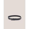 White Stuff Smart Leather Belt In Black