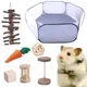 Hamster Chew Toys Wooden Play Pen Chinchilla Chew Toys Accessories Guinea Pig Toys Natural Hamster