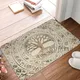 Polymères de chambre Viking arbre de vie Yggdrasil Runic Doorvirus tapis de cuisine extérieur