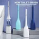 Brosse de Toilette en Silicone à Tête Flexible Balai Magique Nettoyeur Durable Doux TPR pour