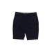 Tommy Hilfiger Khaki Shorts: Blue Print Bottoms - Kids Girl's Size 14 Plus - Dark Wash