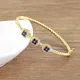 Nidin-Bracelets plaqués or en cristal incrusté pour femme bracelets breloque accessoires de fête
