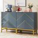 Modern Floor Cabinet Set of 2, 59 Inch Buffet Cabinet Sideboard Storage Cabinet with Doors