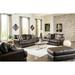 Letona 4-Piece Set with Genuine Leather Sofa, Loveseat, Arm Chair, and Ottoman