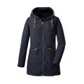 Fleecejacke G.I.G.A. DX BY KILLTEC "GW 55 WMN KNTFLC PRK" Gr. 44, blau (navy) Damen Jacken Übergangsjacken