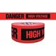 ZORO SELECT B354R1819-200 Barricade Tape,Red/Black,500 ft x 3 In