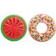 Intex 56283EU - Wassermelonenförmige aufblasbare Matratze 183 x 25 cm & IN - aufblasbarer Schwimmreifen Tube Zuckerstreusel Donut ˜114cm (Gebrauchsspuren)