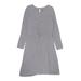 Casual Dress - A-Line: Gray Marled Dresses - Women's Size X-Large