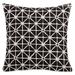 Michael Amini Puttin Houndstooth Throw Geometric Polyester Pillow Cover & Insert Down/Feather/Polyester in Black | 19 H x 19 W x 3 D in | Wayfair