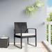 Red Barrel Studio® Patio Dining Chairs PP Rattan Metal in Gray/Black | 30.5 H x 21.5 W x 22.4 D in | Wayfair 766D65962FF54B3FB5041A3F3F609BE7