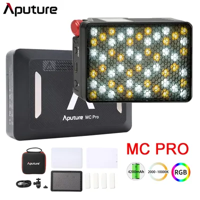 Aputure-Lumières LED MC Pro RGBWW Éclairage de Photographie Diffuseur d'Attraction Magnétique