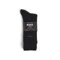 BOSS Men's 3 Pack Uni Combed Cotton Sock - Size 39/42 Black