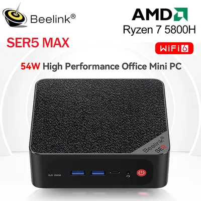 Beelink-Mini PC gaming SER5 Max AMD Ryzen 7 5800H 16 Go 500 Go NVcloser SSD 5560U SER5 Pro