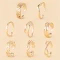 8Pcs Open Toe Rings for Women Foot Ring 2023 Summer Beach Sandals Toering Barefoot Jewlery anillo