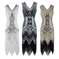 1920s Flapper Dress Plus Size S-4XL Women's Fashion Vintage Great Gatsby Charleston Sequin Tassel