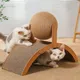 Wooden Cat Scratcher Wear-Resistant Grinding Paw Toy Scratch Board 2 In 1 Sisal Scratching Ball