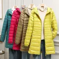 Women Puffer Jackets Ultralight Duck Down Jacket 2023 New Autumn Winter Portable Hooded Parka Coat