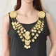 Indian 3 Layers Women Shoulder Chains Luxury Ethnic Afghan Charms Golden Body Jewelry Statement Coin