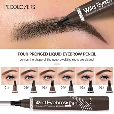 Microblading Eyebrow Pen Waterproof Fork Tip Eyebrow Tattoo Pencil Long Lasting Professional Fine