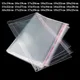 100pcs transparent self-adhesive OPP plastic cellophane bag holiday wedding party gift bag jewelry