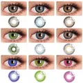 UYAAI Color Contact Lenses For Eyes Blue Grey Beauty Pupils Natural Contact Lens Makeup Lens With