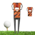 Tiger Divot Repair Tool Cartoon Small Tiger Pattern Golf Ball Marker Tool Lightweight And Portable