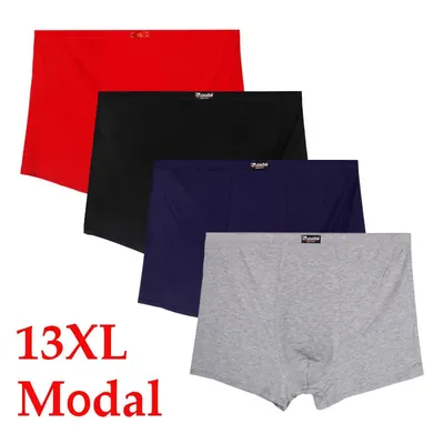 4 Teile/los 13XL Modal Oversize Männer Boxer Boxer Homme Boxer Shorts Herren Höschen Männer Underwer Image