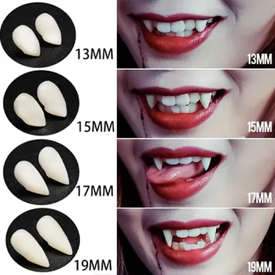 Halloween Cosplay Vampire Zähne Fangs Zahnersatz Prop Halloween Kostüm Requisiten Falsche Zähne Image