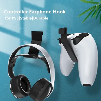 2PCS Für PS5 Host Kopfhörer Haken Halter Hängen Halterung Headset Lagerung Rack Kopfhörer Für Image